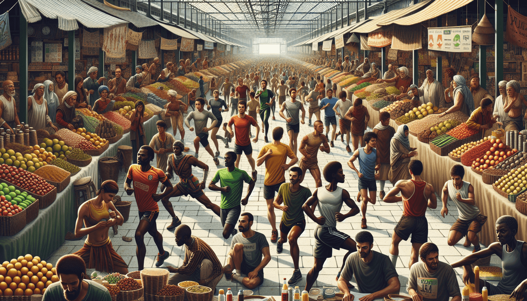 Marketplace scene